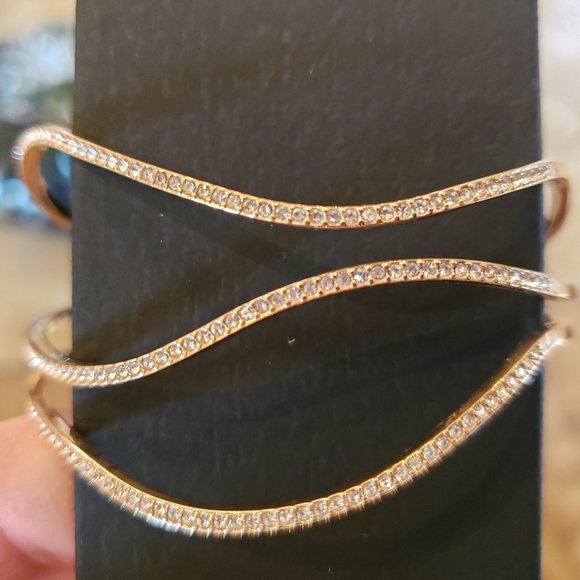 Michael Kors Wonderlust Rose Gold Open Statement Cuff/Bracelet/Bangle - Picture 7 of 16